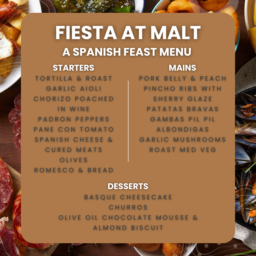 A Spanish feast menu